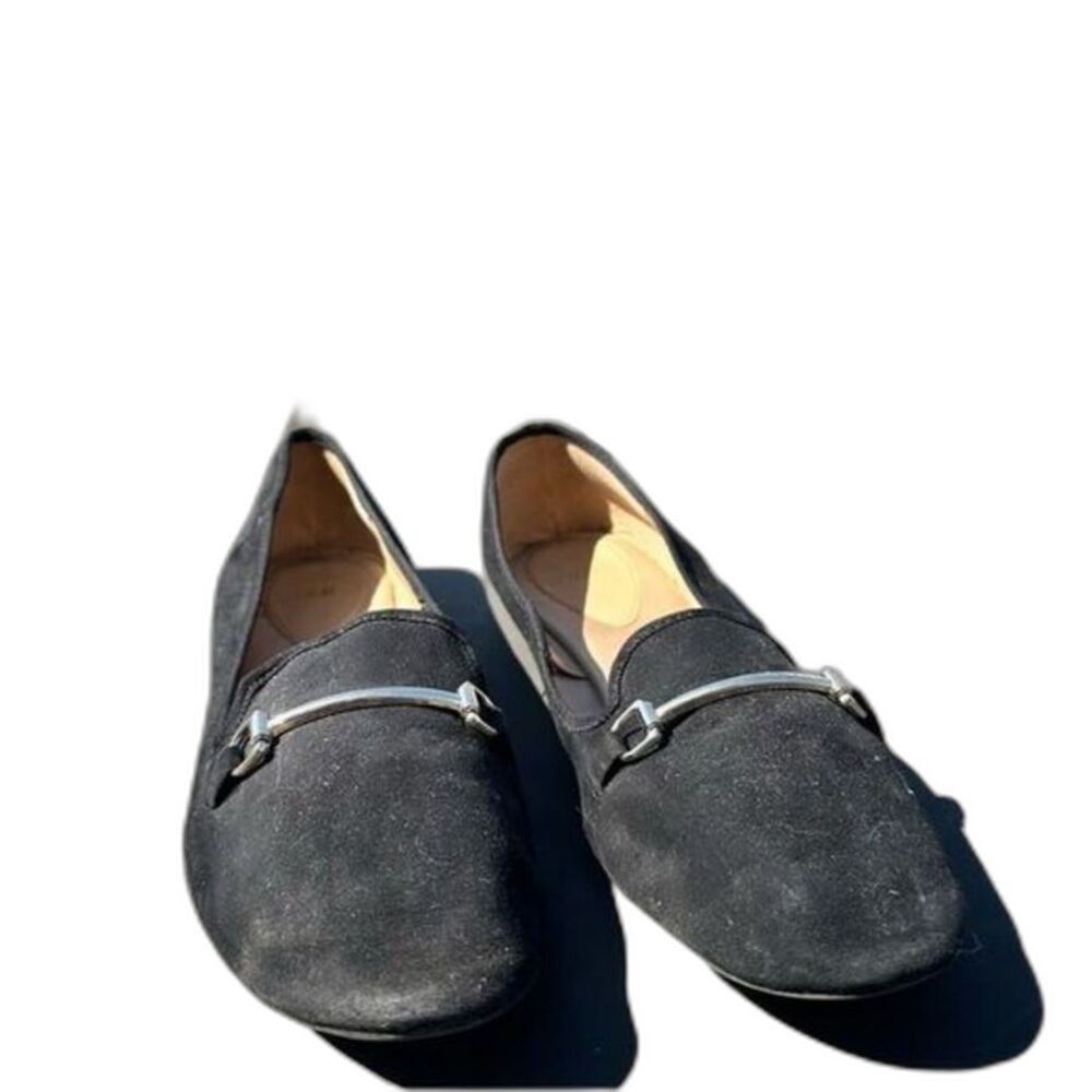H&M Black Loafers Size 9.5 Preppy Flats Classic Lagenlook Comfortable Minimalist